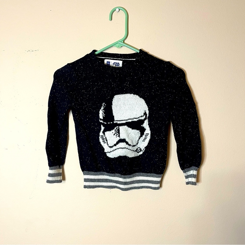 Kids Gap x Star Wars Sweater Stormtrooper black and white size small
